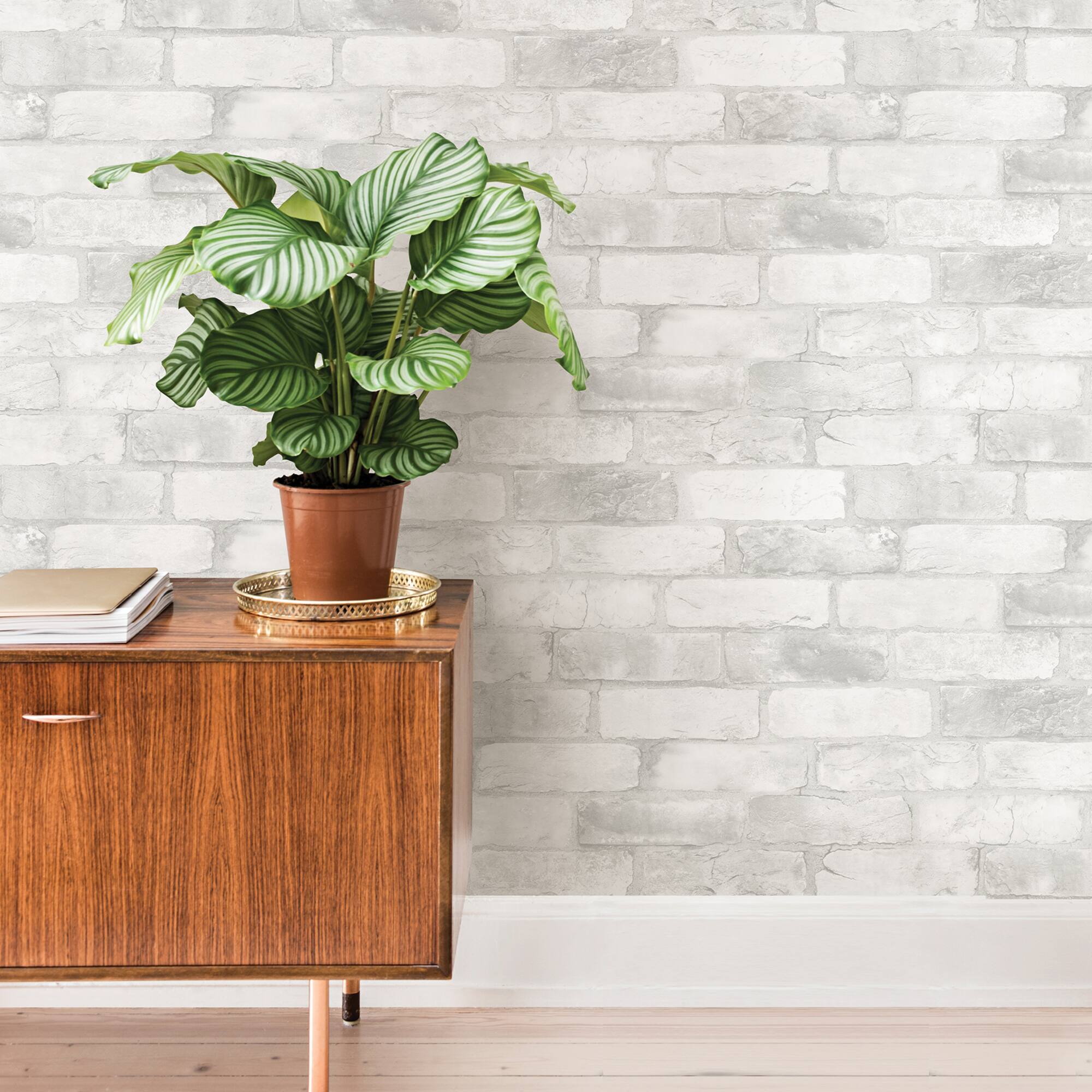 NuWallpaper Loft White Brick Peel & Stick Wallpaper